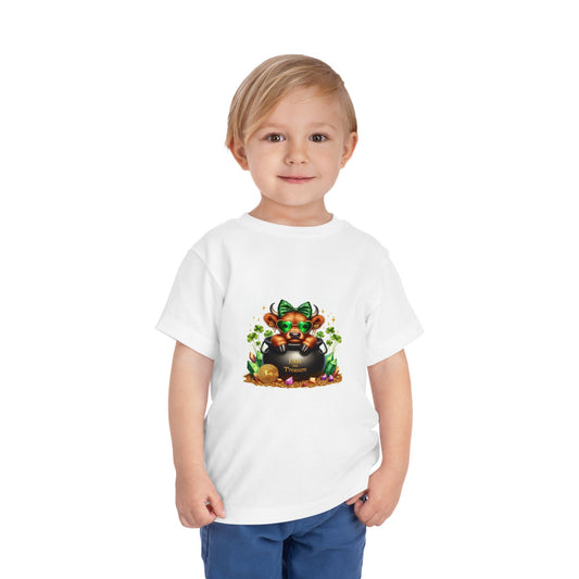 Personalizable Lucky Charm Toddler Tee - Cute St. Patrick's Day Shirt, Toddler Outfit, Lucky Shirt for Kids, Holiday Gift, Fun Playwear