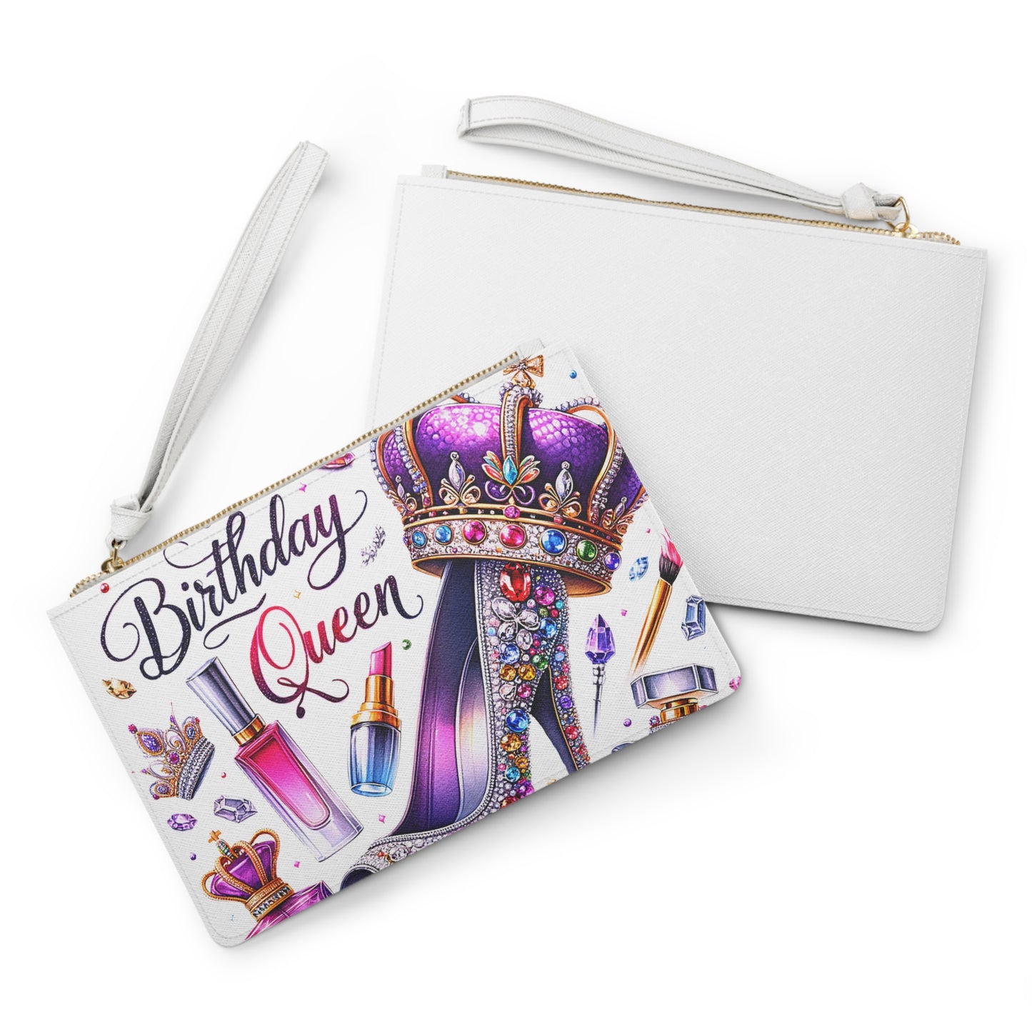 Makeup clutch, Birthday Queen Clutch Bag, Stylish Purse for Celebrations, Birthday Gift for Her, Party Essential, Fashion Accessories