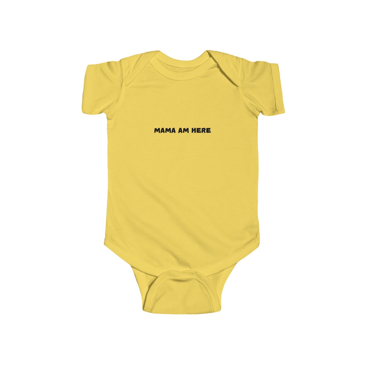 Cute Infant Bodysuit with 'MAMA AM HERE' Text, HELLO PAPA, Newborn Gift, Baby Shower Outfit, Comfortable Baby Wear, Adorable Baby Clothes