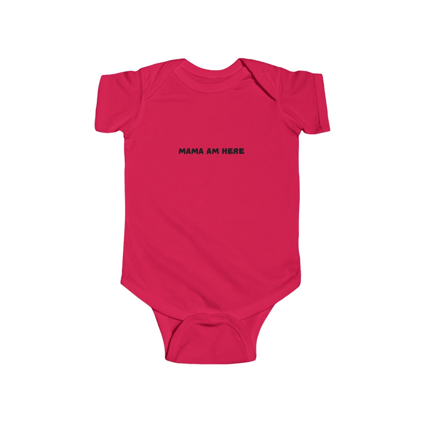 Cute Infant Bodysuit with 'MAMA AM HERE' Text, HELLO PAPA, Newborn Gift, Baby Shower Outfit, Comfortable Baby Wear, Adorable Baby Clothes
