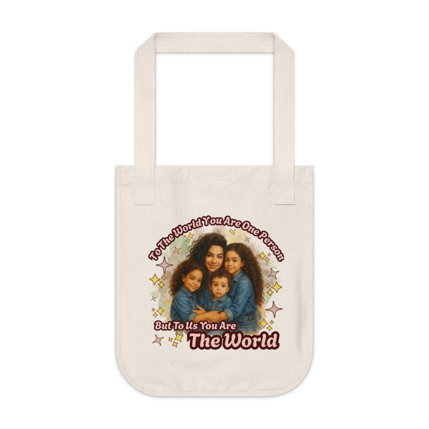 Personalizable Heartfelt Organic Canvas Tote Bag - Perfect for Moms, Family Gatherings, Eco-Friendly Days, Gifts, Shopping, and Everyday Use