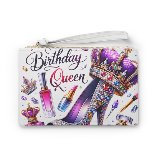 Makeup clutch, Birthday Queen Clutch Bag, Stylish Purse for Celebrations, Birthday Gift for Her, Party Essential, Fashion Accessories