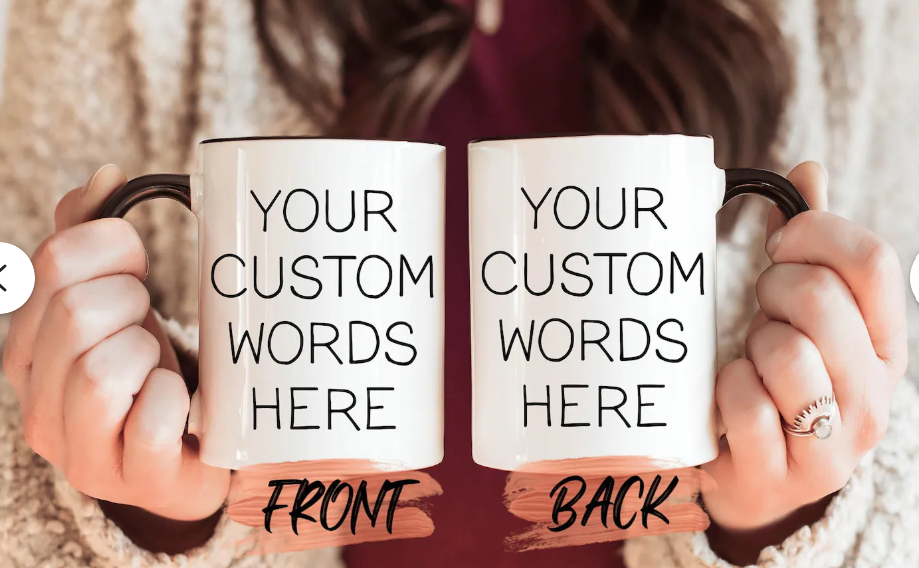 Personalizable 11oz Custom mug with your text or photo Birthday Anniversary Valentine's Day Christmas gift for him or her corporate client employees colleague,families, friends