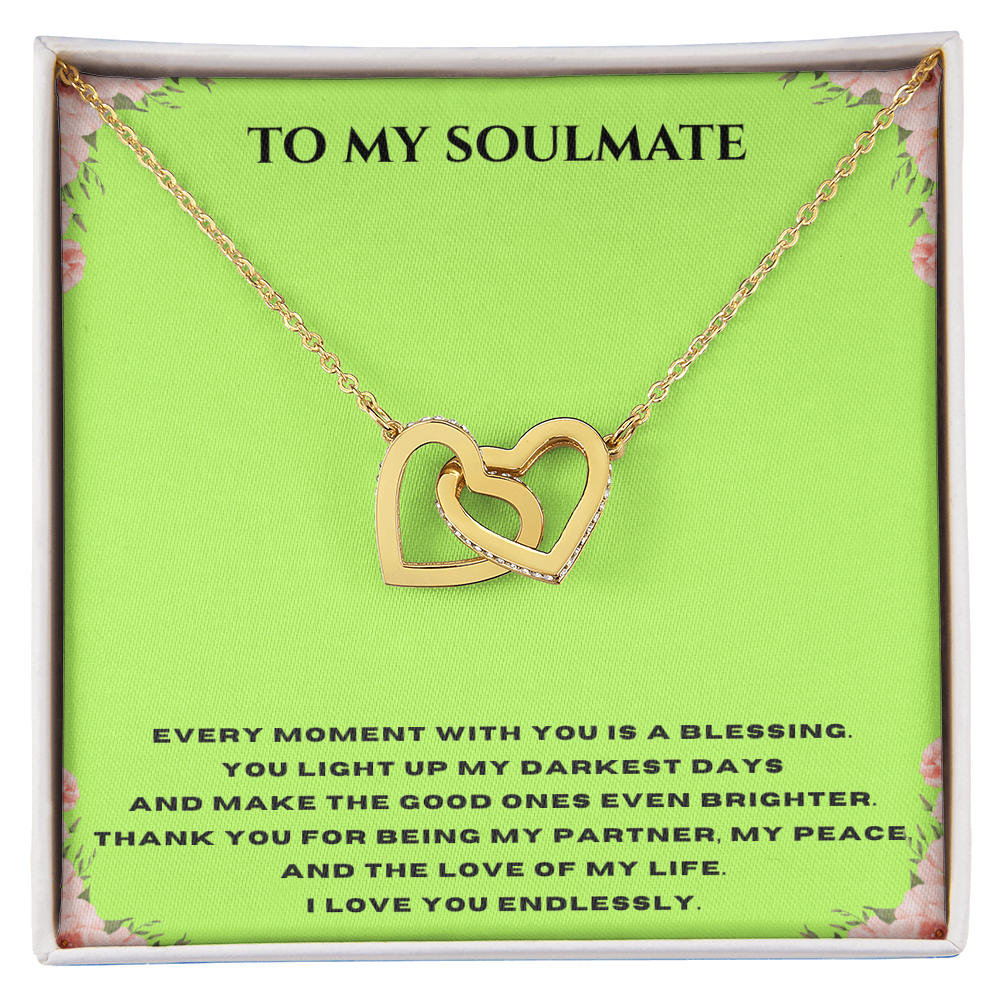 Interlocking Hearts Necklace (Yellow & White Gold Variants)