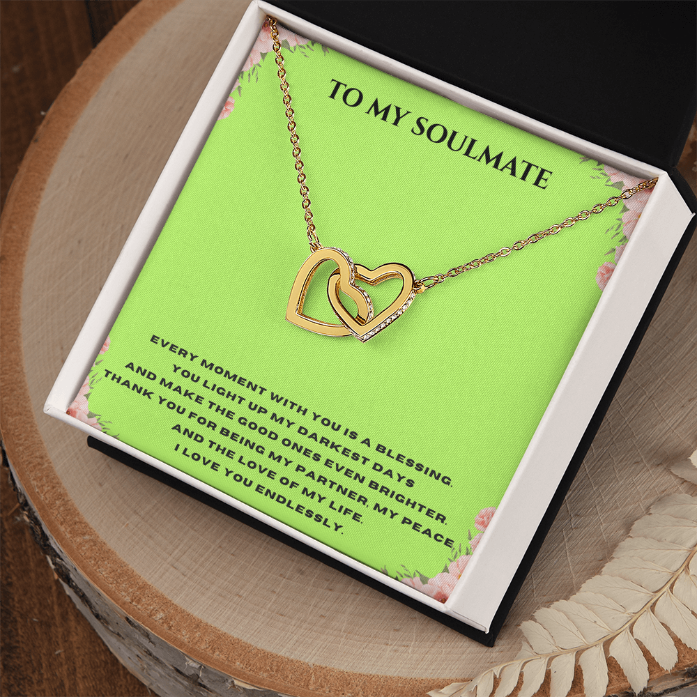 Interlocking Hearts Necklace (Yellow & White Gold Variants)