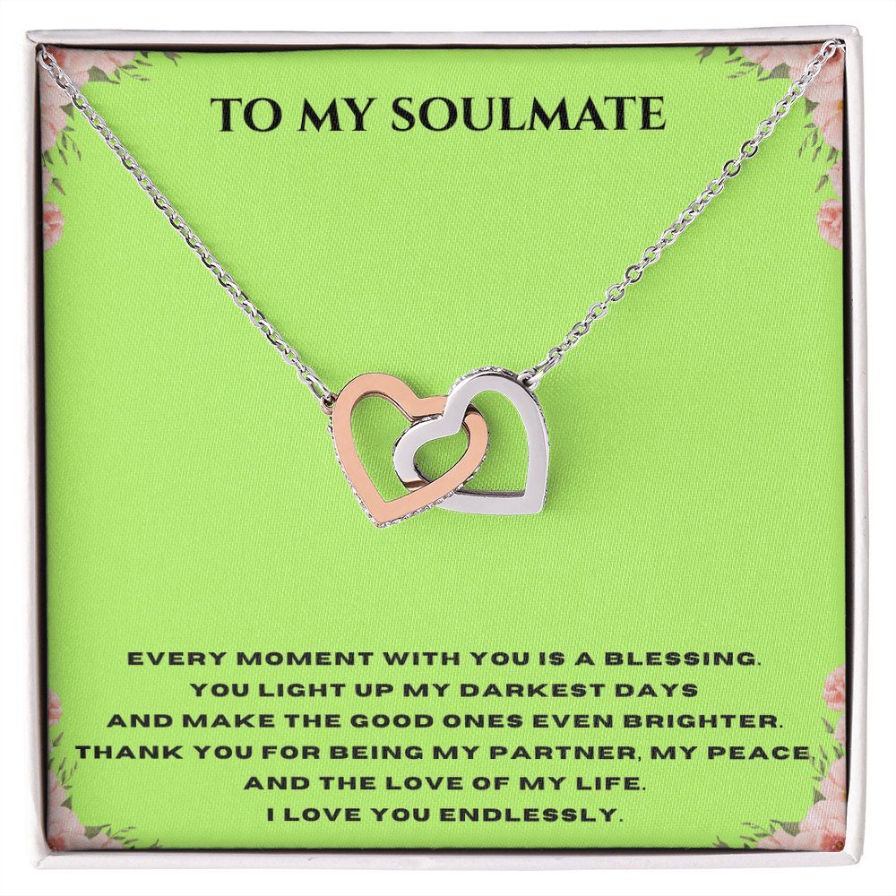 Interlocking Hearts Necklace (Yellow & White Gold Variants)