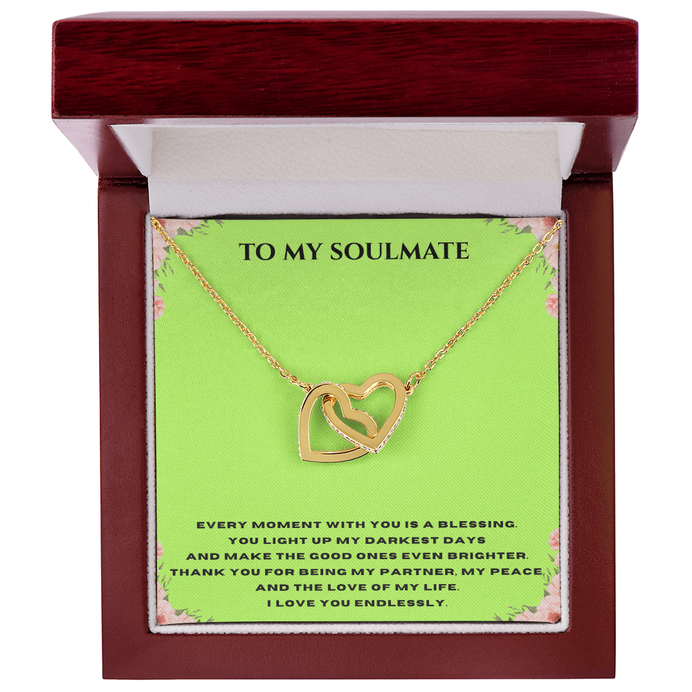 Interlocking Hearts Necklace (Yellow & White Gold Variants)