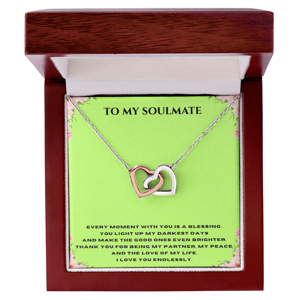 Interlocking Hearts Necklace (Yellow & White Gold Variants)